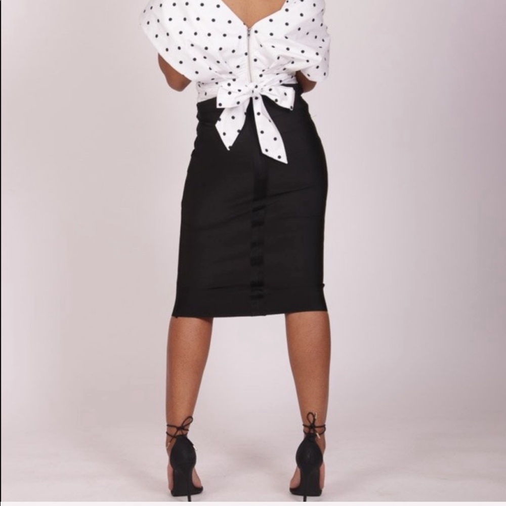 Bandage pencil skirt (color black)